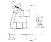 Coloriage et dessins gratuit Umizoomi Geo et Bo Minecraft à imprimer