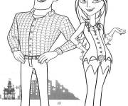 Coloriage Boris et Oxana, les parents de Vampirina