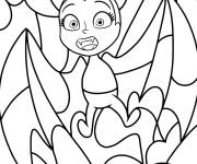 Coloriage Chauve souris Vee en motifs