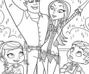 Coloriage Famille de Vampirina pendant la vacance