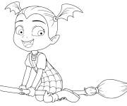 Coloriage et dessins gratuit Fille Vampirina comme sorci&egrave;re à imprimer