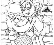 Coloriage Gregoria et Bridget de Vampirina Disney