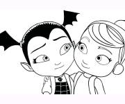 Coloriage Les deux amies Vampirine et Poppy
