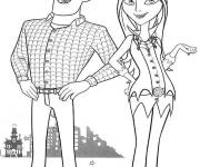Coloriage Les parents de Vampirina dessin anim&eacute;