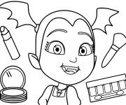 Coloriage et dessins gratuit Maquillage de la fille mignonne Vampirina à imprimer