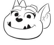Coloriage T&ecirc;te de Georgia de Vampirina