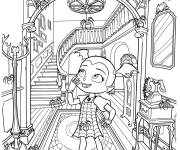 Coloriage Vampirina dans la maison des vampires