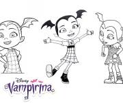 Coloriage Vampirina de Disney sous diff&eacute;rents angles