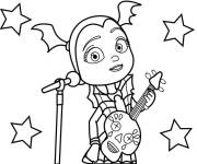 Coloriage Vampirina en jouant a la guitare