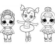 Coloriage Vampirina entre deux petites poup&eacute;es