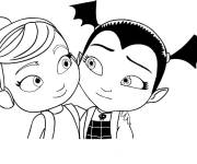 Coloriage Vampirina et sa meilleure amie