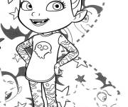 Coloriage Vampirina Hauntley en noir et blanc