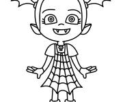 Coloriage Vampirina souriante facile