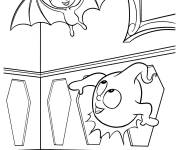 Coloriage Vevo et le fant&ocirc;me Demi &agrave; la maison de Vampirina Disney