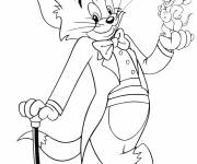 Coloriage et dessins gratuit Tom et Jerry les gentilshommes à imprimer