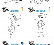 Coloriage et dessins gratuit Vice Versa les aventures de Joie à imprimer
