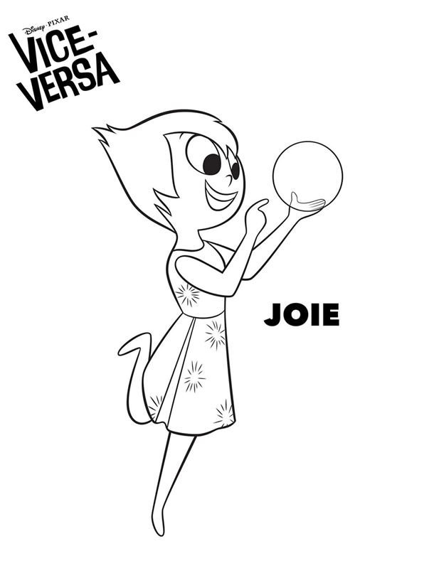 Coloriage et dessins gratuits Vice Versa tient une boule en ligne à imprimer
