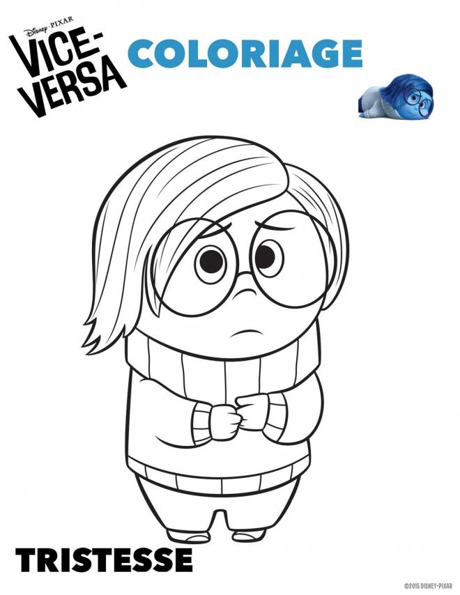 Coloriage Vice Versa Tristesse Dessin Gratuit à Imprimer