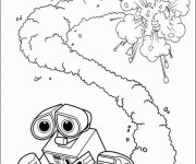 Coloriage Dessin Wall-E et l'extincteur
