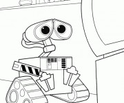 Coloriage et dessins gratuit Wall-E en pensant à imprimer