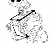 Coloriage Wall-E est supris