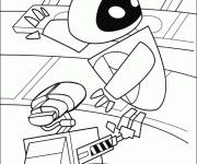 Coloriage Wall-E et Eve film