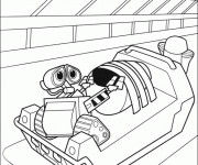 Coloriage Wall-E et MVR-A
