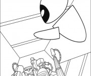 Coloriage Wall-E Eve dessin animé