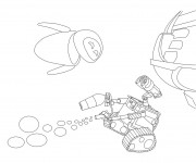 Coloriage Wall-E Eve film
