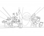 Coloriage et dessins gratuit Wall-E personnages à imprimer