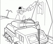 Coloriage Wall-E personnages MVR-A