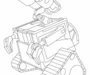 Coloriage Wall-E simple en ligne