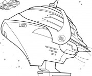 Coloriage Wall-E vaisseau spatiale