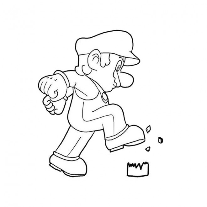 Coloriage Mario en ligne dessin gratuit à imprimer