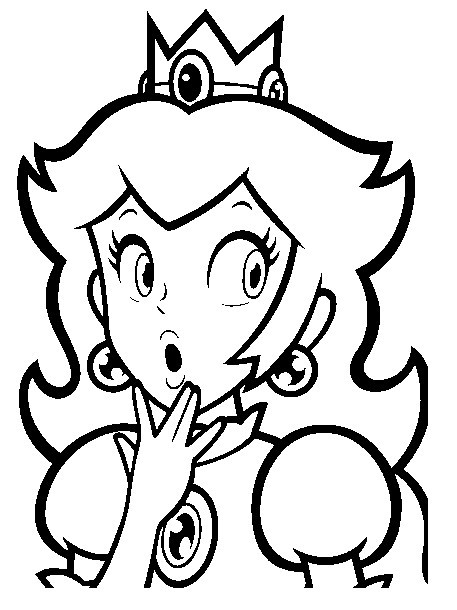  Coloriage  Princesse Peach  dessin  gratuit   imprimer