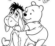 Coloriage B&eacute;b&eacute; Winnie et Bourriquet &agrave; imprimer