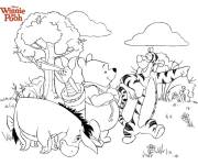 Coloriage Image des amis de Winnie ensemble