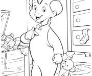 Coloriage Le petit Jean-Christophe l'ami de Winnie