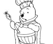 Coloriage Le roi Winnie l'ourson