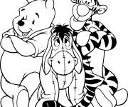 Coloriage Les amis de cartoon Winnie Tigrou et Bourriquet