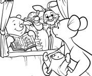 Coloriage Les amis de Winnie en attendant Roo