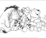 Coloriage Les amis de Winnie se rassemblent