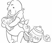 Coloriage Les deux amis proches s'offrent des cadeaux
