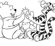 Coloriage Les petits animaux en jouant ensemble