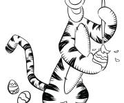 Coloriage Personnage Tigrou du film de Winnie ourson