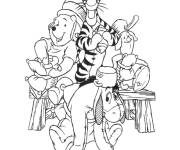 Coloriage Personnages principaux de la s&eacute;rie de Winnie