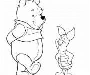 Coloriage et dessins gratuit Portrait de Winnie et Porcinet à imprimer