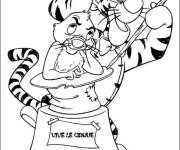 Coloriage Tigrou et Coco Lapin