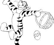 Coloriage Tigrou l'ami de Winnie joyeux