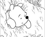 Coloriage Winnie a besoin de l'aide